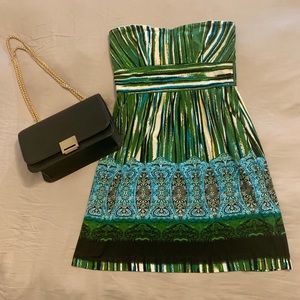 Green tube dress